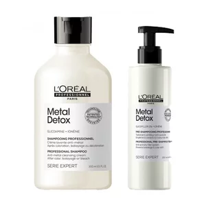 Loreal Serie Expert Metal Detox, zestaw pielęgnacja przed szamponem + szampon