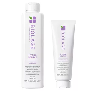 Biolage HydraSource, zestaw nawilżający do włosów suchych, szampon + odżywka