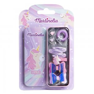 Martinelia Little Unicorn zestaw ozdób do włosów dla dzieci w metalowym pudełku