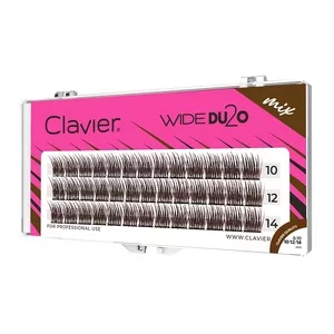 Clavier Wide Du2o Brown kępki rzęs skręt C o objętości 10D mix 10/12/14mm