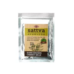 Sattva Natural Herbal Dye for Hair naturalna ziołowa farba do włosów Dark Brown 10g