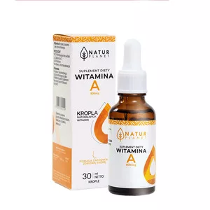 NaturPlanet, Witamina A 800 mcg/5kropli 900 kropli - 180 dawek, 30ml