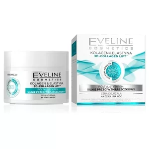 Eveline, półtłusty krem silnie przeciwzmarszczkowy kolagen + elastyna, 50ml