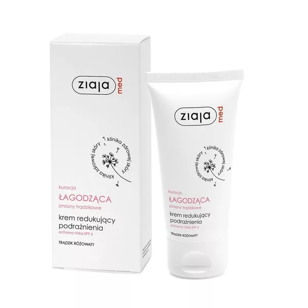 Ziaja Med Kuracja Łagodząca zmiany trądzikowe, krem redukujący podrażnienia SPF 6, 50ml