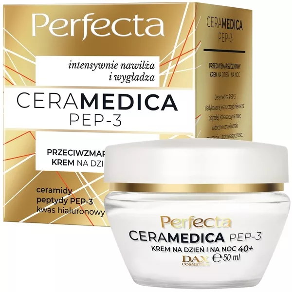 Perfecta Ceramedica Pep-3 przeciwzmarszczkowy krem na dzień i na noc 40+ 50ml