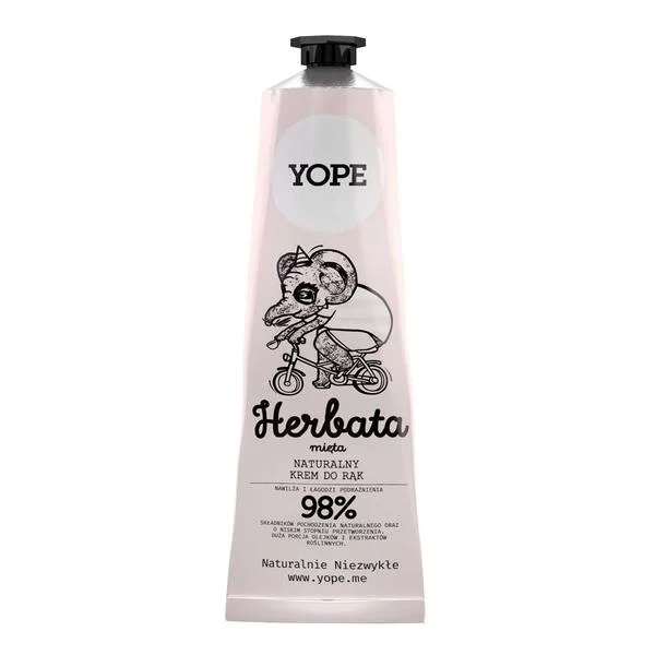 Yope, naturalny krem do rąk, Herbata i Mięta, 100ml