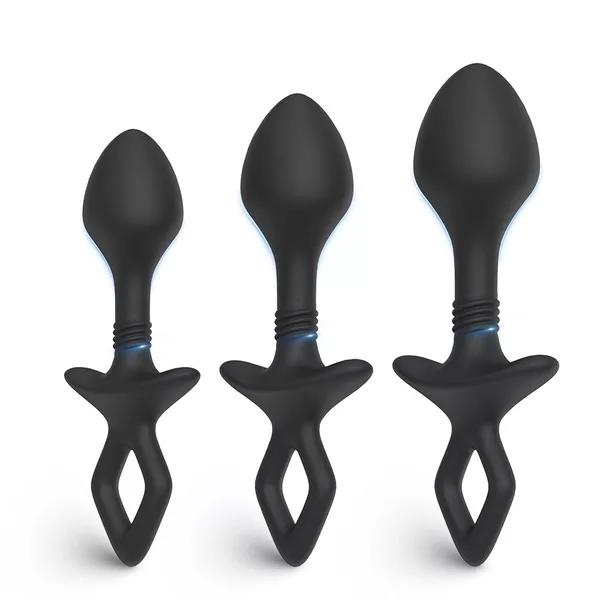 S-Hande FlexiCore zestaw korków analnych Black 3szt