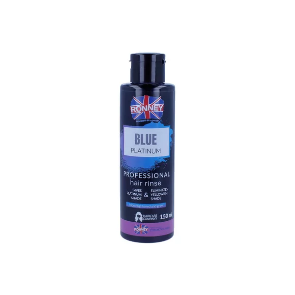 Ronney Professional BLUE PLATINUM HAIR RINSE, Płukanka do włosów NIEBIESKA 150ml