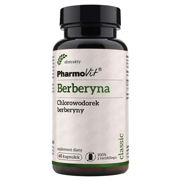 Pharmovit Berberyna Chlorowodorek berberyny suplement diety 60 kapsułek