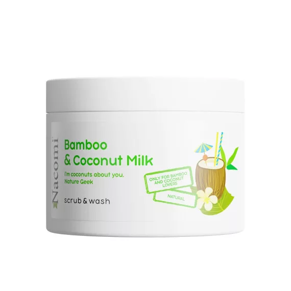 Nacomi, Piankowy peeling, Bambus z mlekiem kokosowym, 180ml