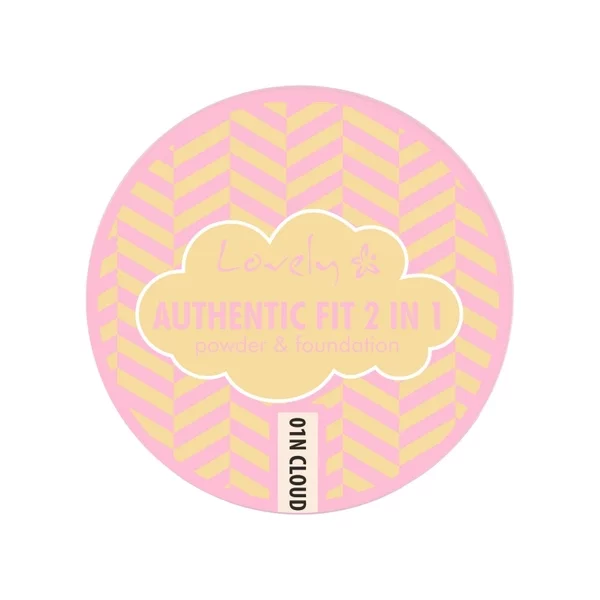 Lovely Authentic Fit 2in1 podkład i puder do twarzy 01N Cloud 9.5g