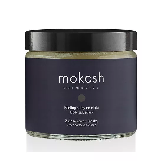 Mokosh, peeling solny do ciała, zielona kawa z tabaką, 300g
