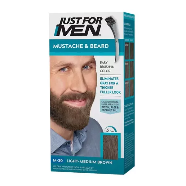 Just For Men, żel koloryzujący do brody, wąsów, baków, M-30, średni jasny brąz