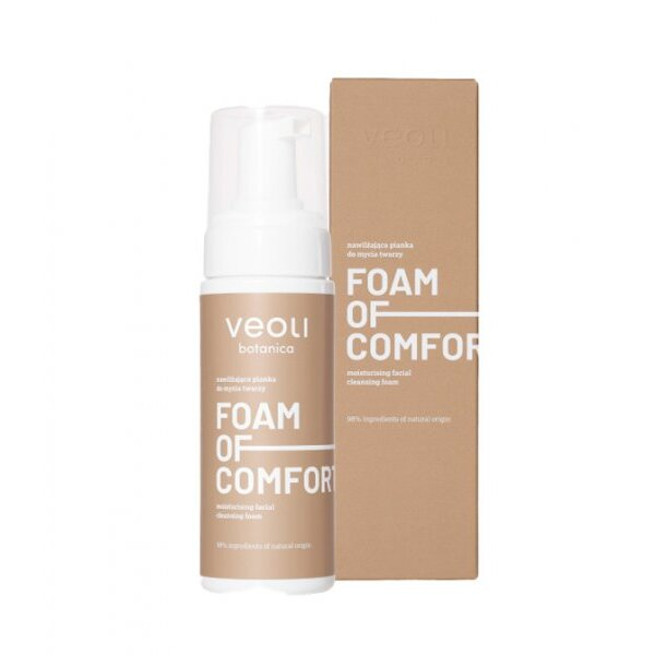 Veoli Botanica Foam of Comfort, nawilżająca pianka do mycia twarzy, 150ml