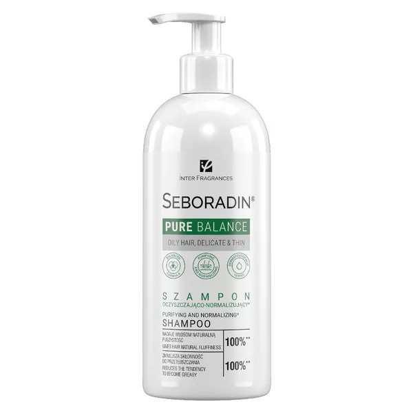 Seboradin Pure Balance, szampon do pielęgnacji włosów przetłuszczających się, 400ml