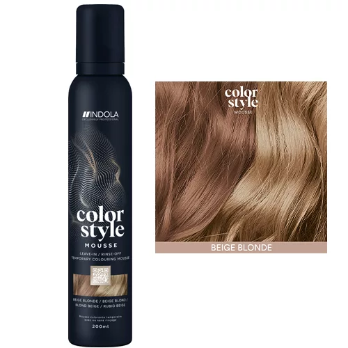 Indola Profession Color Style Mousse, pianka koloryzująca, beżowy blond, 200ml
