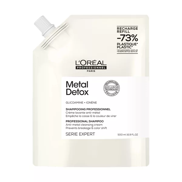 Loreal Professionnel Metal Detox, szampon do włosów farbowanych neutralizujący metale, refill, 500ml