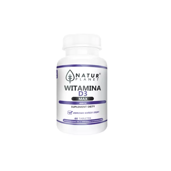 NaturPlanet, Witamina D3 4000 IU, 120tabl.