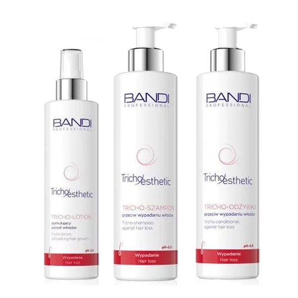 Bandi Tricho-Esthetix, zestaw przeciw wypadaniu włosów, szampon + lotion + odżywka