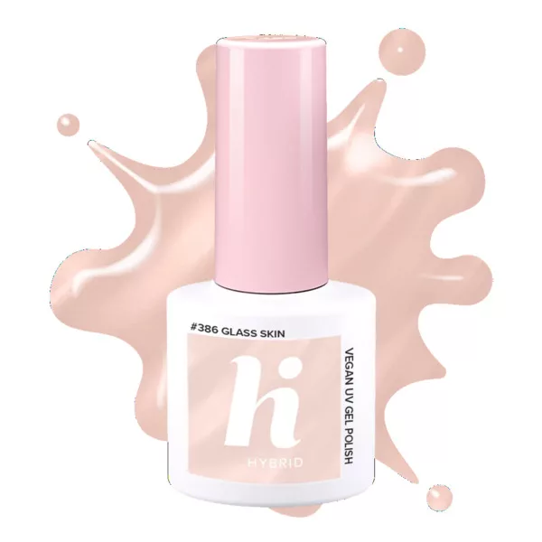 hi hybrid Soapy Collection, lakier hybrydowy, #386 Glass Skin, 5ml