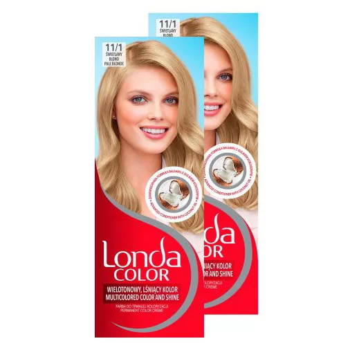 Londa Color, Farba do włosów świetlany blond 11/1, dwupak