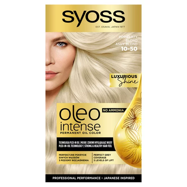 Syoss, Oleo Intense farba do włosów trwale koloryzująca z olejkami 10-50 Popielaty Blond