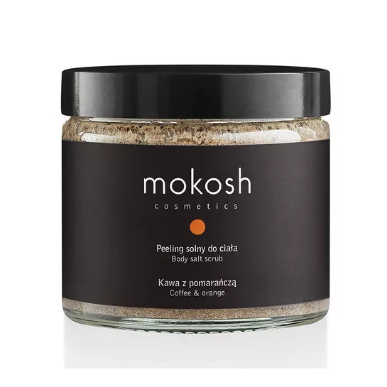 Mokosh, peeling solny do ciała, kawa z pomarańczą, 300g