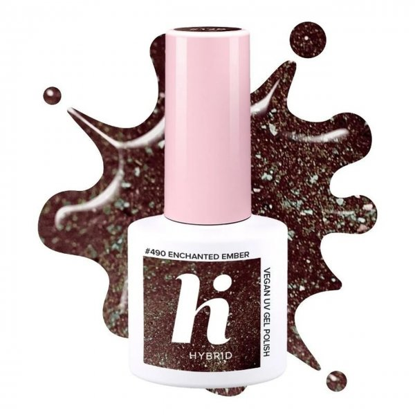 hi hybrid Frosted Fairytale, lakier hybrydowy, #490 Enchanted Ember, 5ml