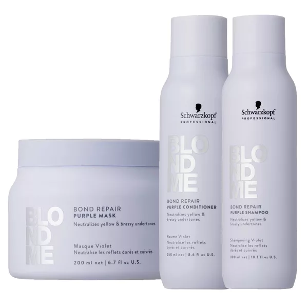 Schwarzkopf BlondMe Bond Repair, zestaw neutralizujący do włosów blond, szampon + odżywka + maska