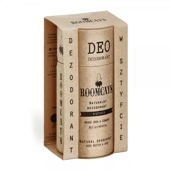Roomcays Naturalny dezodorant w sztyfcie Masło Shea & Szałwia 65ml (M)