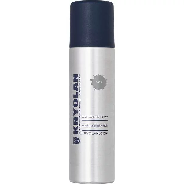 Kryolan, koloryzujący spray do włosów, 150ml, D21 - SILVER