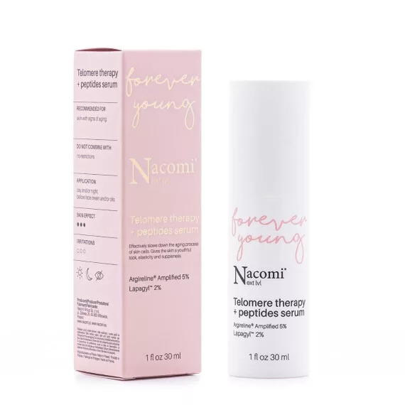 Nacomi Next Level Telomere Therapy, terapia telomerowa z peptydami, 30ml