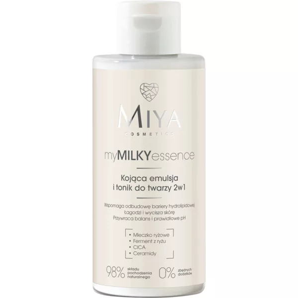 Miya Cosmetics myMILKYessence, kojąca emulsja i tonik do twarzy 2w1, 150ml