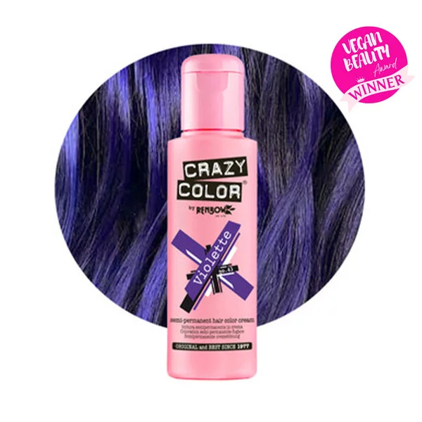Crazy Color, toner odżywczy do włosów, Violette - fioletowy, nr 43, 100ml