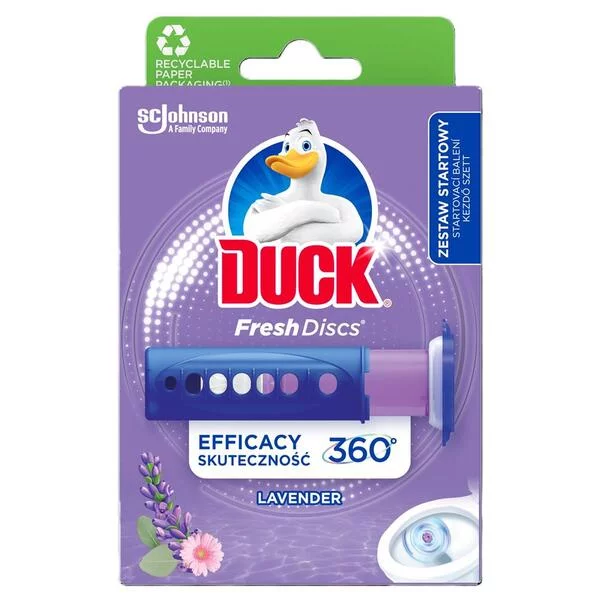 Duck Fresh Discs Lavender - żelowy krążek do toalety o zapachu lawendowym, 6szt.,36ml
