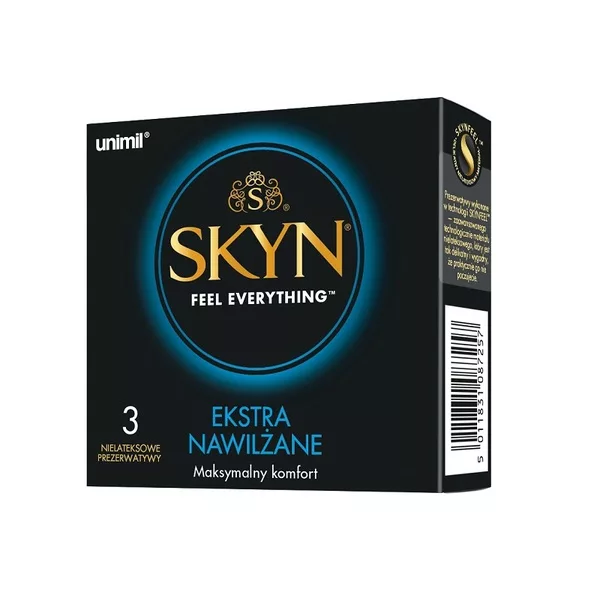Unimil Skyn Ekstra Nawilżane nielateksowe prezerwatywy 3szt