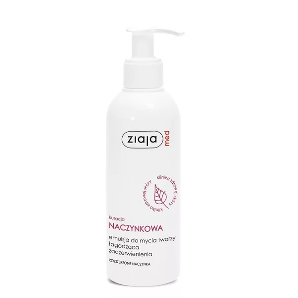 Ziaja Med Kuracja naczynkowa, emulsja do mycia twarzy łagodząca zaczerwienienia, 200ml