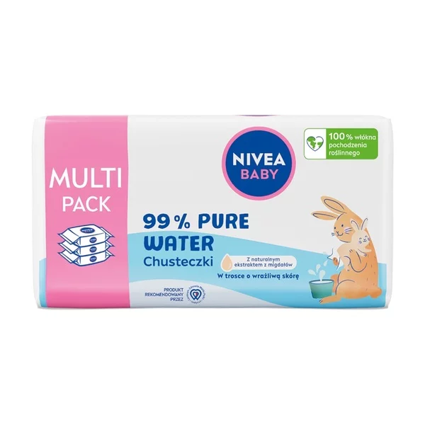 Nivea Baby chusteczki biodegradowalne dla dzieci, 99% Pure Water 3x57szt