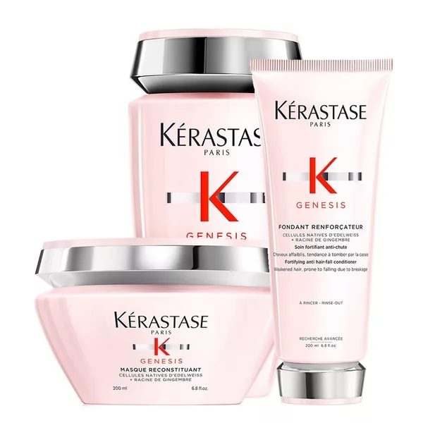 Kerastase Genesis, zestaw przeciw utracie gęstości włosów, szampon + odżywka + maska