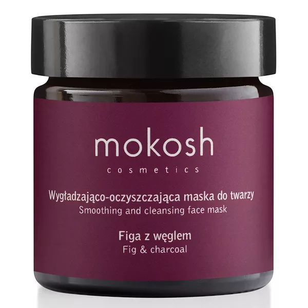 Mokosh, wygładzająco-oczyszczająca maska do twarzy, figa z węglem, 60ml