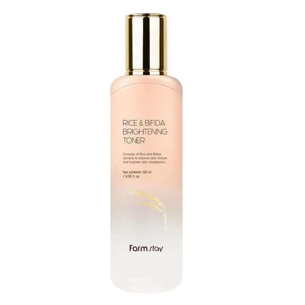 FarmStay Rice & Bifida Brightening Toner rozjaśniający tonik do twarzy z ryżem i fermentami 120ml