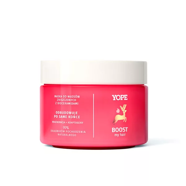 Yope Boost My Hair, maska do włosów zniszczonych 2w1, kuracja, 250ml