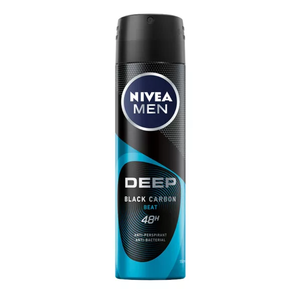 Nivea Men Deep Black Carbon Beat antyperspirant spray z aktywnym węglem 150ml