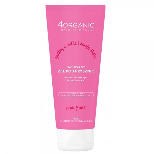 4organic Naturalny żel pod prysznic Pink Fruits 200ml