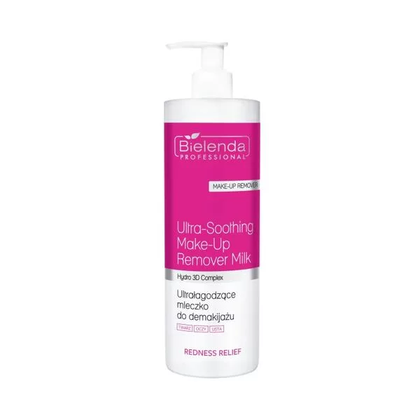 Bielenda Professional Redness Relief, ultra-łagodzące mleczko do demakijażu twarzy, oczu i ust, 500ml