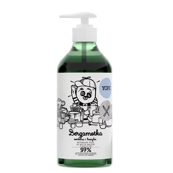 Yope, naturalny płyn do naczyń, Bergamotka, Werbena i Bazylia, 750ml