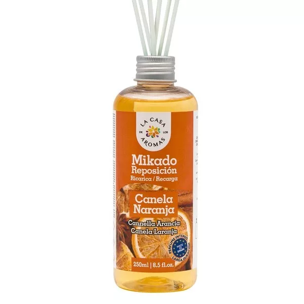La Casa de los Aromas Mikado Reposicion olejek zapachowy zapas Cynamon i Pomarańcza 250ml