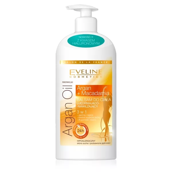 Eveline Argan Oil, ujędrniająco-nawilżający balsam do ciała, 350ml