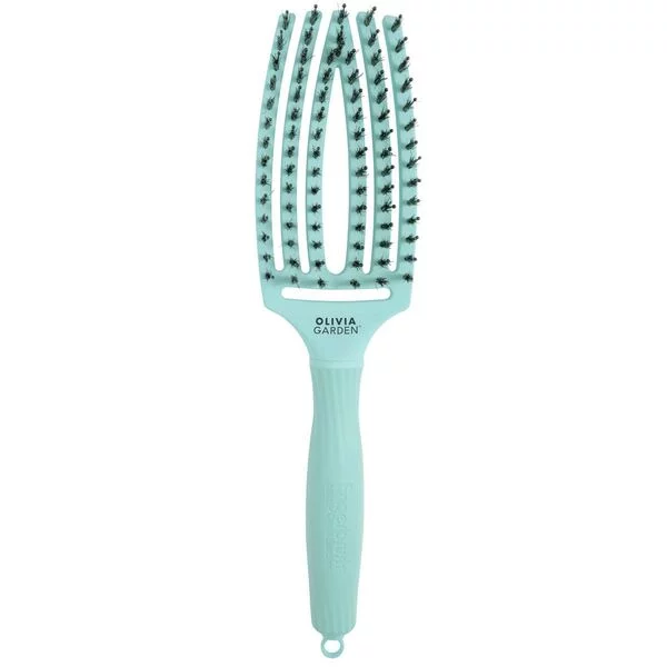 Olivia Garden Fingerbrush Combo, szczotka do rozczesywania i masażu, włosie dzika, średnia, Mint