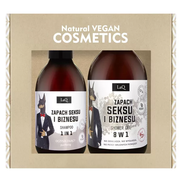 LaQ Zestaw Zapach seksu i biznesu: żel 500ml, szampon 300ml